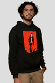 Unisex Joker Temalı Siyah Unisex Kapüşonlu Sweatshirt