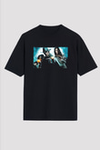 Unisex Jonah Hex Baskılı Siyah Oversize Tişört