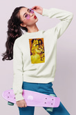 Unisex Kaplan ve Ejderha - Crouching Tiger, Hidden Dragon Baskılı Beyaz Sweatshirt