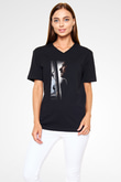 Unisex Kaptan Phillips (Captain Phillips) Baskılı Siyah V Yaka T-shirt