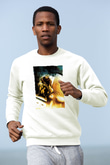 Unisex Kara Şahin Düştü - Black Hawk Down Baskılı Beyaz Sweatshirt