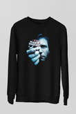 Unisex Kara Şövalye (The Dark Knight) Baskılı Siyah Sweatshirt