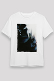 Unisex Kara Şövalye (The Dark Knight) Baskılı Beyaz T-shirt
