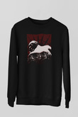 Unisex Kara Şövalye (The Dark Knight) Baskılı Siyah Sweatshirt