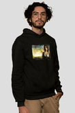 Unisex Karayip Korsanları Gizemli Denizlerde (Pirates of the Caribbean On Stranger Tides) Baskılı Siyah Kapüşonlu Sweatshirt