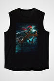 Unisex Karayip Korsanları (Pirates of the Caribbean) Baskılı Siyah Unisex Kolsuz Tshirt