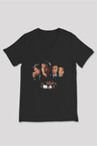 Unisex Kardeş Gibiydiler (Sleepers) Baskılı Siyah V Yaka Tshirt