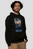 Unisex Katil Avcısı (Hunter Killer) Baskılı Siyah Kapüşonlu Sweatshirt