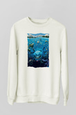Unisex Kayıp Balık Nemo (Finding Nemo) Baskılı Beyaz Sweatshirt