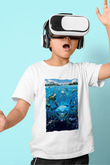 Unisex Kayıp Balık Nemo (Finding Nemo) Baskılı Beyaz Çocuk Tshirt