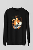 Unisex Kazablanka (Casablanca) Baskılı Siyah Sweatshirt