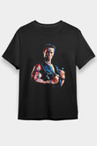 Unisex Komando (Commando) Baskılı Siyah Tshirt