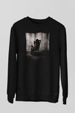 Unisex Korku Seansı (The Conjuring) Baskılı Siyah Sweatshirt