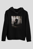 Unisex Korku Seansı (The Conjuring) Baskılı Siyah Kapüşonlu Sweatshirt