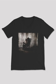 Unisex Korku Seansı (The Conjuring) Baskılı Siyah V Yaka Tişört