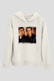 Unisex Köstebek (Donnie Brasco) Baskılı Beyaz Kapüşonlu Sweatshirt