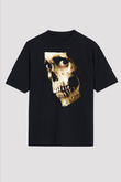 Unisex Kötü Ruh (Evil Dead) Baskılı Siyah Oversize T-shirt