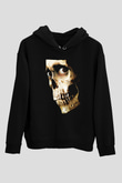 Unisex Kötü Ruh (Evil Dead) Baskılı Siyah Kapüşonlu Sweatshirt