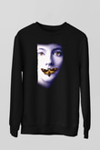Unisex Kuzuların Sessizliği (The Silence of the Lambs) Baskılı Siyah Sweatshirt