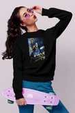 Unisex Lethal Weapon Baskılı Siyah Sweatshirt