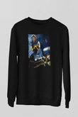 Unisex Lethal Weapon Baskılı Siyah Sweatshirt