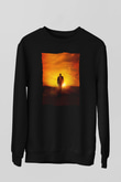 Unisex Logan Baskılı Siyah Sweatshirt