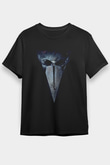 Unisex Major Grom Plague Doctor Baskılı Siyah Tshirt