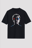 Unisex Matrix Resurrections (The Matrix Resurrections) Baskılı Siyah Oversize Tshirt
