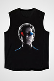 Unisex Matrix Resurrections (The Matrix Resurrections) Baskılı Siyah Kolsuz Tshirt