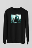 Unisex Matrix (The Matrix) Baskılı Siyah Sweatshirt