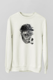 Unisex Maymunlar Cehennemi Savaş (War for the Planet of the Apes) Baskılı Beyaz Sweatshirt