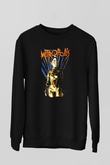 Unisex Metropolis Baskılı Siyah Sweatshirt