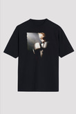 Unisex Milyonluk Bebek (Million Dollar Baby) Baskılı Siyah Oversize Tişört