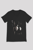Unisex Milyonluk Bebek (Million Dollar Baby) Baskılı Siyah V Yaka Tshirt