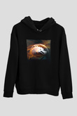 Unisex Mortal Kombat Baskılı Siyah Unisex Kapüşonlu Sweatshirt