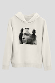 Unisex Mother Android Baskılı Beyaz Kapüşonlu Sweatshirt