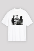 Unisex Mother Android Baskılı Beyaz Oversize Tişört