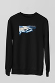 Unisex Nuh (Noah) Baskılı Siyah Sweatshirt