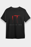 Unisex O Bölüm 2 (It Chapter Two) Baskılı Siyah Tshirt