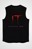 Unisex O Bölüm 2 (It Chapter Two) Baskılı Siyah Kolsuz Tshirt