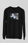 Unisex Oblivion Baskılı Siyah Sweatshirt