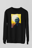 Unisex Ölüler Günü (Day of the Dead) Baskılı Siyah Sweatshirt