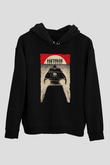 Unisex Ölüm Geçirmez (Death Proof) Baskılı Siyah Kapüşonlu Sweatshirt