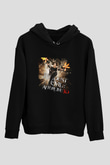 Unisex Ölümcül Deney Ölümden Sonra (Resident Evil Afterlife) Baskılı Siyah Kapüşonlu Sweatshirt