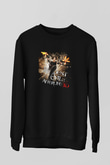 Unisex Ölümcül Deney Ölümden Sonra (Resident Evil Afterlife) Baskılı Siyah Sweatshirt