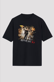 Unisex Ölümcül Deney Ölümden Sonra (Resident Evil Afterlife) Baskılı Siyah Oversize T-shirt
