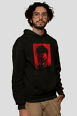 Unisex Overlord Operasyonu (Overlord) Baskılı Siyah Kapüşonlu Sweatshirt