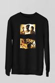 Unisex Özel Tim (Elite Squad) Baskılı Siyah Sweatshirt
