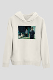 Unisex Parasite-Parazit Beyaz Kapüşonlu Sweatshirt