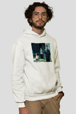 Unisex Parasite-Parazit Beyaz Kapüşonlu Sweatshirt